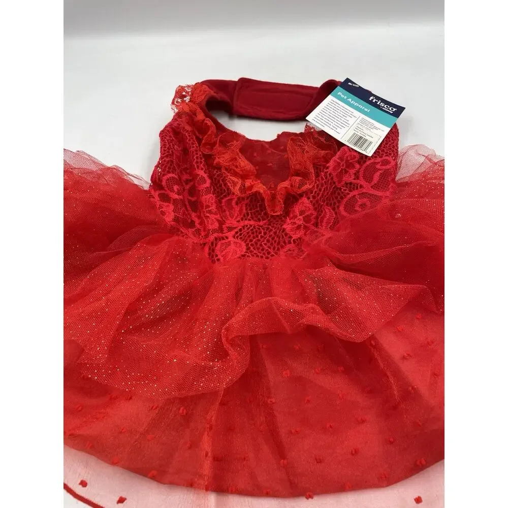 Frisco By Chewy Red Dress Pet Costume Dog Dress Size Medium NEW W/ Tags